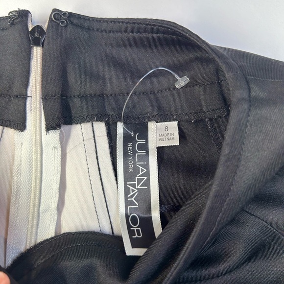 Julian Taylor Black and White Midi Dress Size 8 - Picture 4 of 8